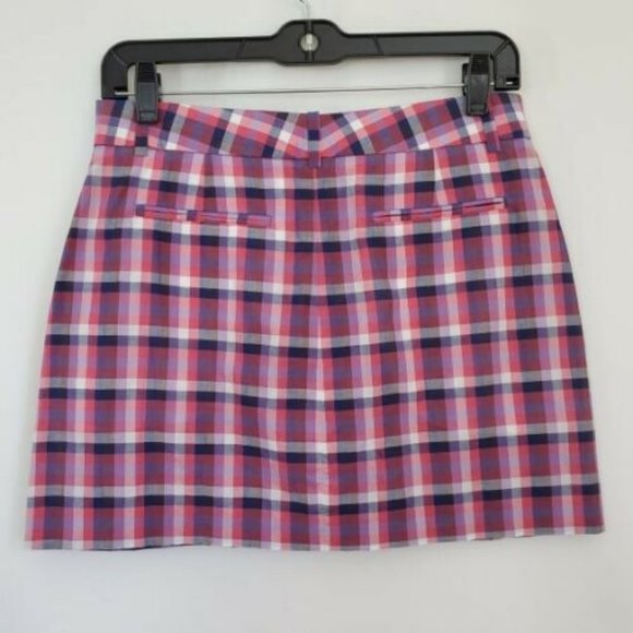 NWT Theory Evan Checkered Plaid Cotton Mini Skirt - Picture 3 of 3